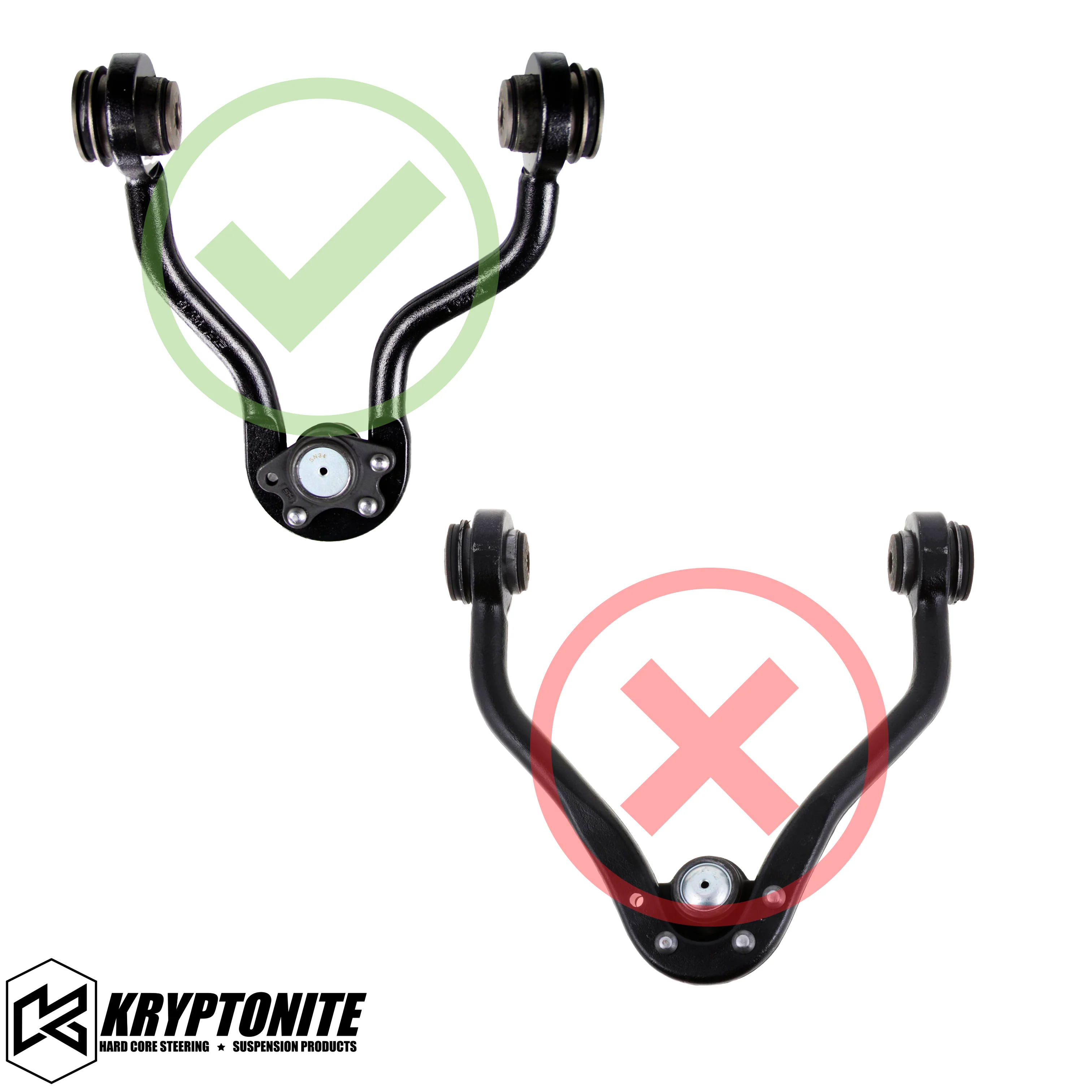 Kryptonite Upper Control Arm Kit for 1988-1998 K Series Trucks and SUVS - Image 4