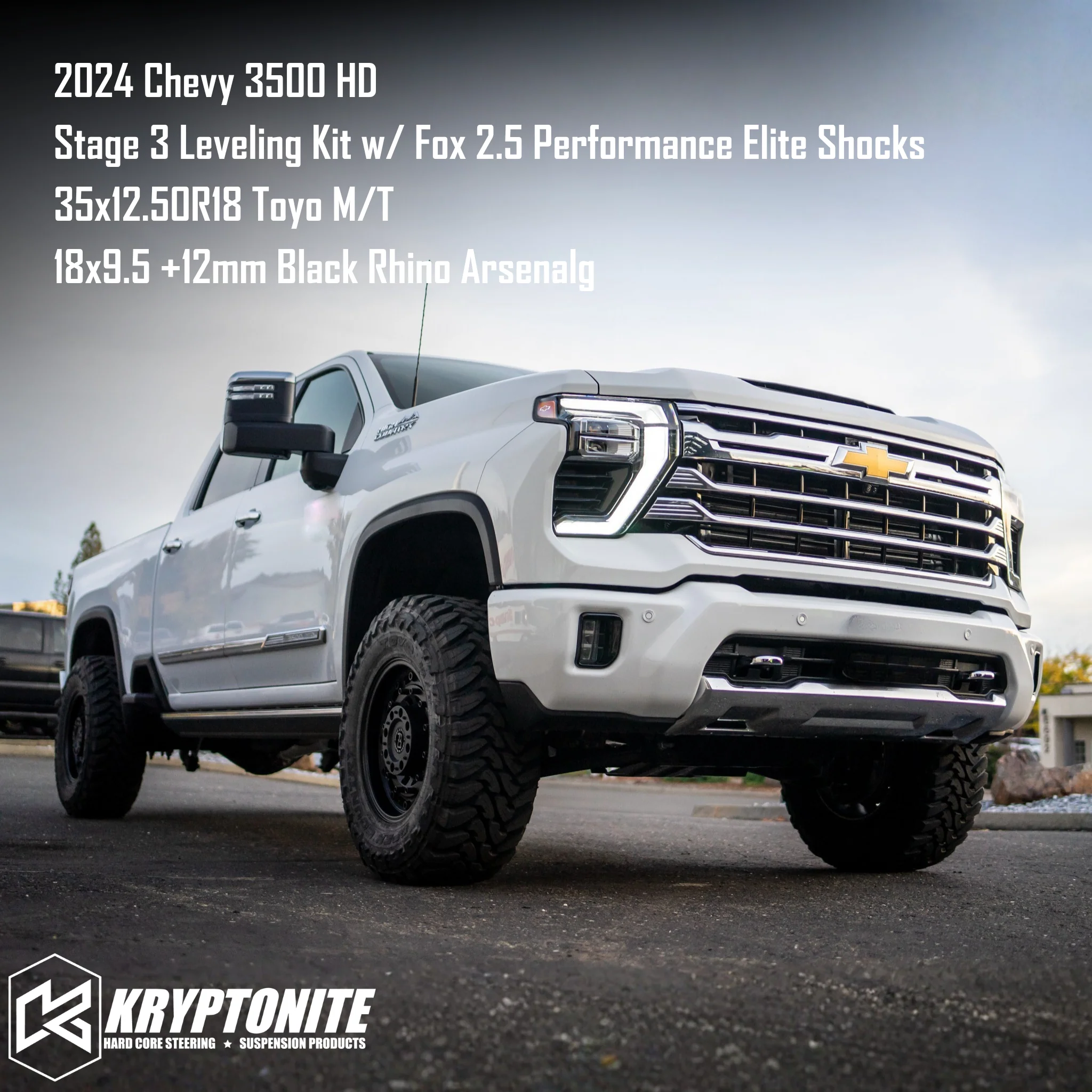 Kryptonite Stage 3 Leveling Kit with Fox 2.5 Performance Elite Shocks for 2020-2026 Chevy/GMC 2500HD/3500HD - Image 3